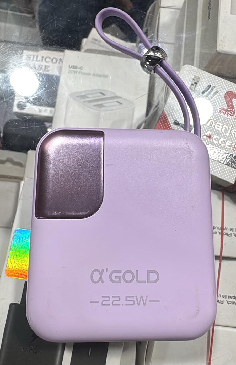 α’GOLD 10000mAh 22.5W Fast Charging Power Bank | Built-in Cables + Digital Display